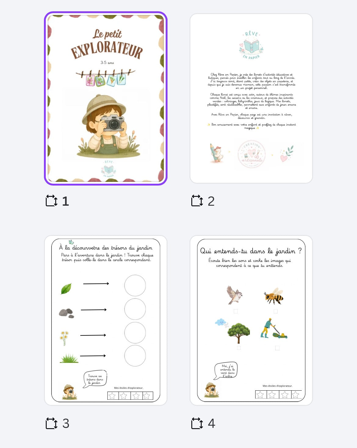 Livret "Le petit explorateur" 3-5 ans
