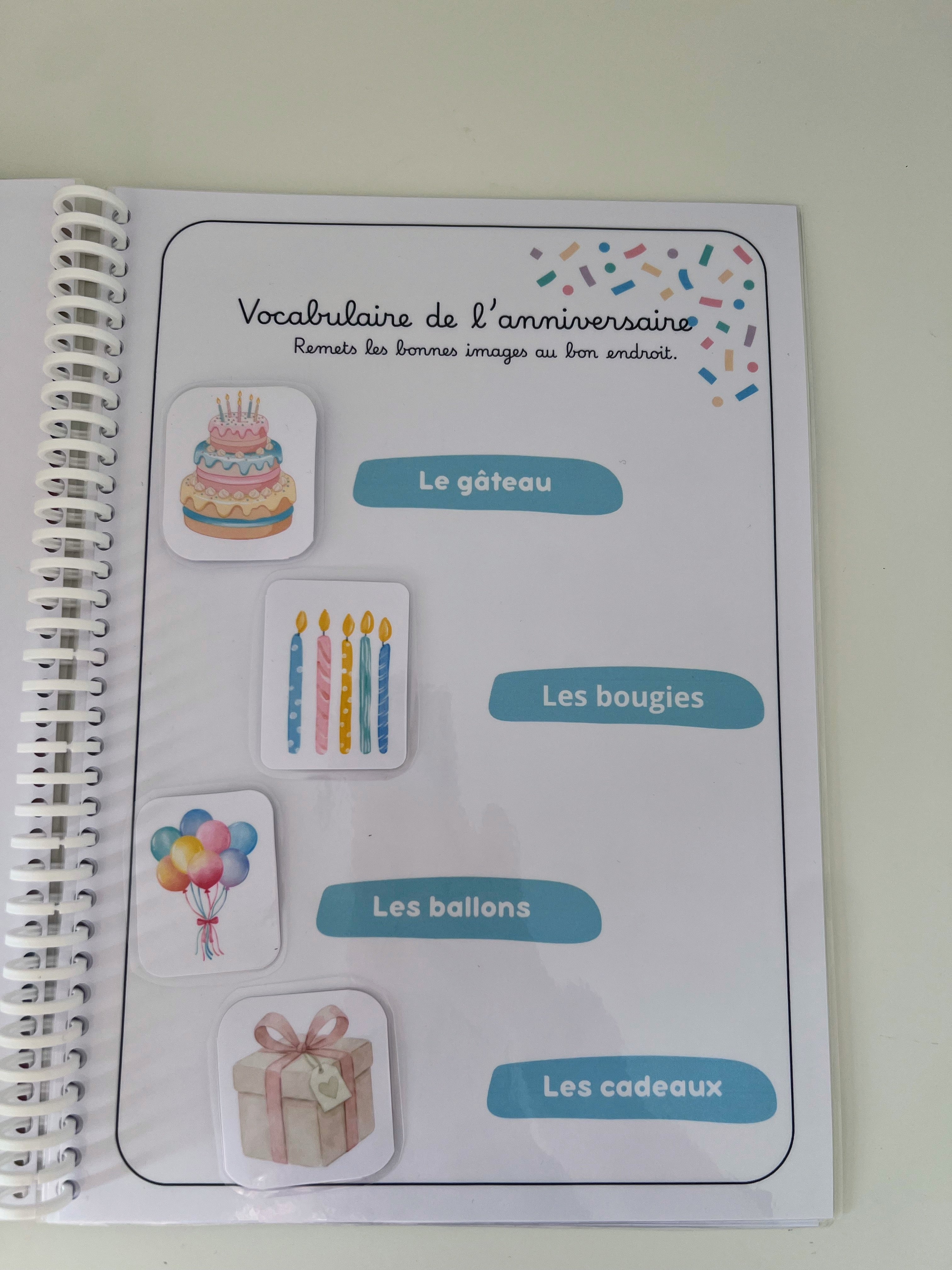 Livret d'activités "Mon anniversaire"